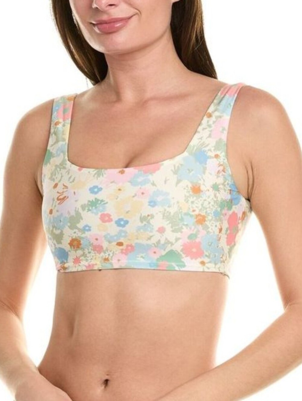 Hermoza Carrie Bikini Swim Top Blooming Floral Size 2 With Padded Cups Luxury